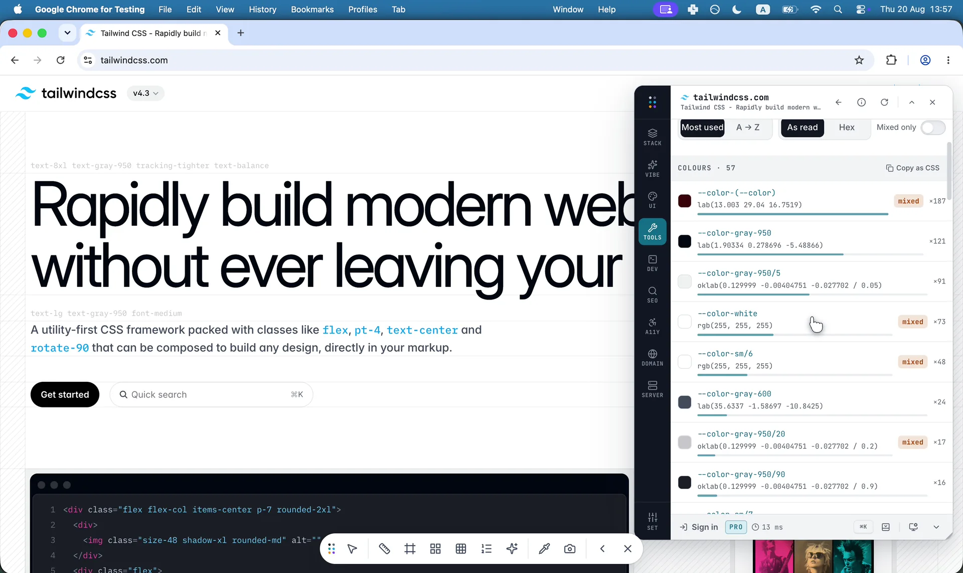 Recovers a Tailwind theme from a site you did not build