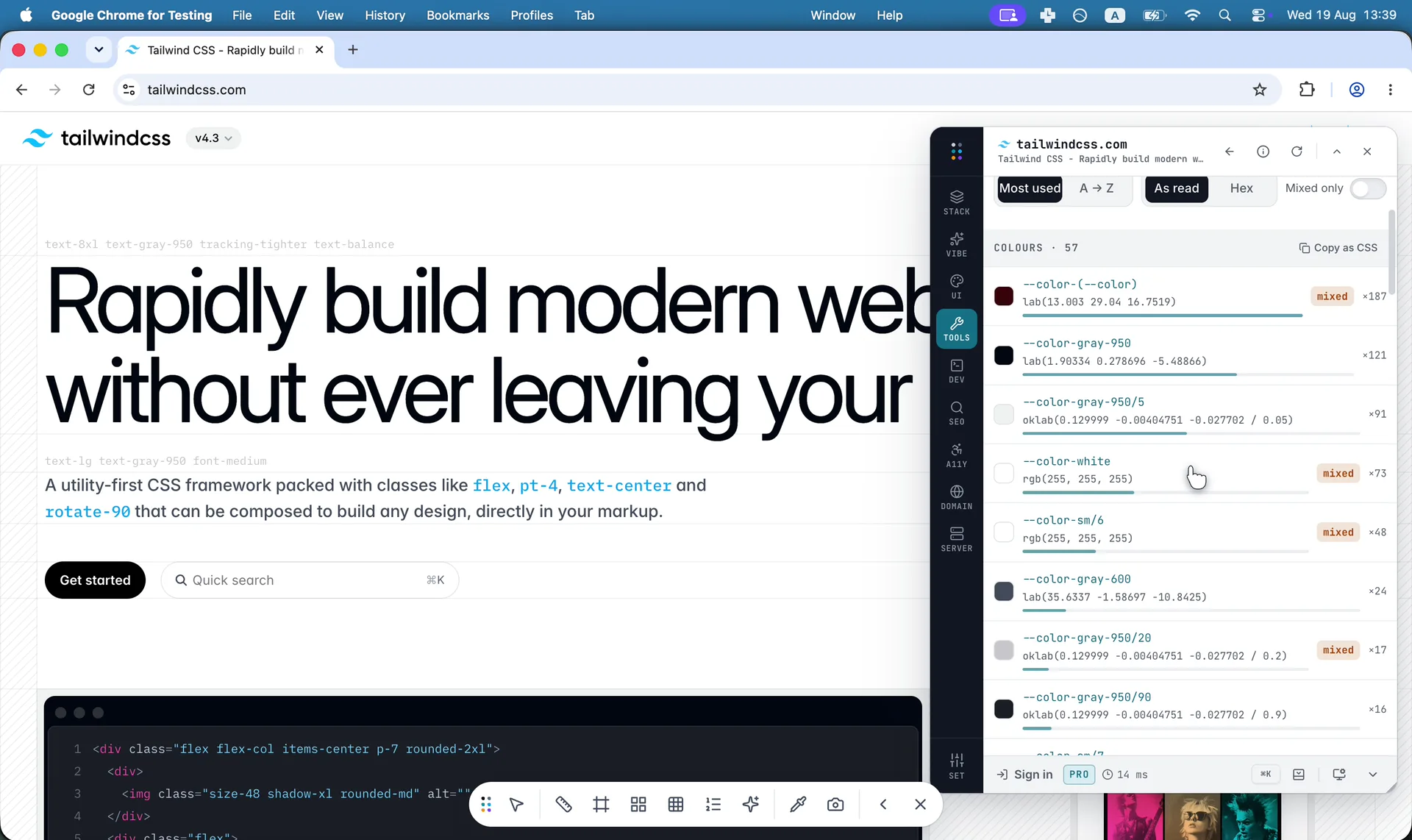 Recovers a Tailwind theme from a site you did not build